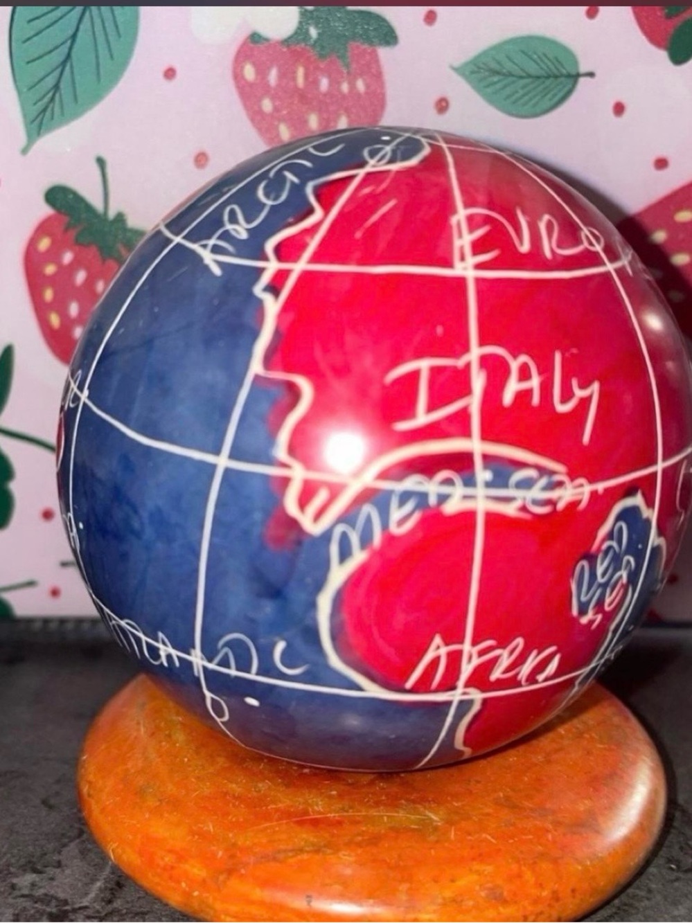 Mini globe from Africa